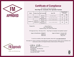 FM Approved Certification